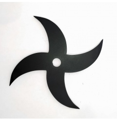 Cztero 4 ramienny stalowy Manji Shuriken ostry