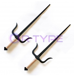 Sztylety Sai z drewnianą rączką Stalowe