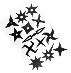 13x Shuriken Zestaw kolekcjonerski Ninja